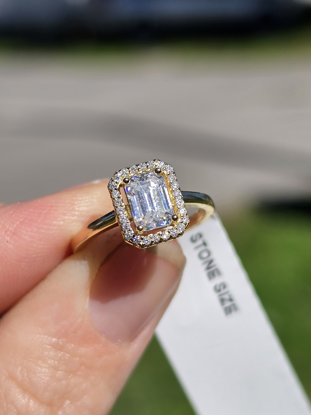 Emerald-Cut Moissanite Ring - Women Jewelry